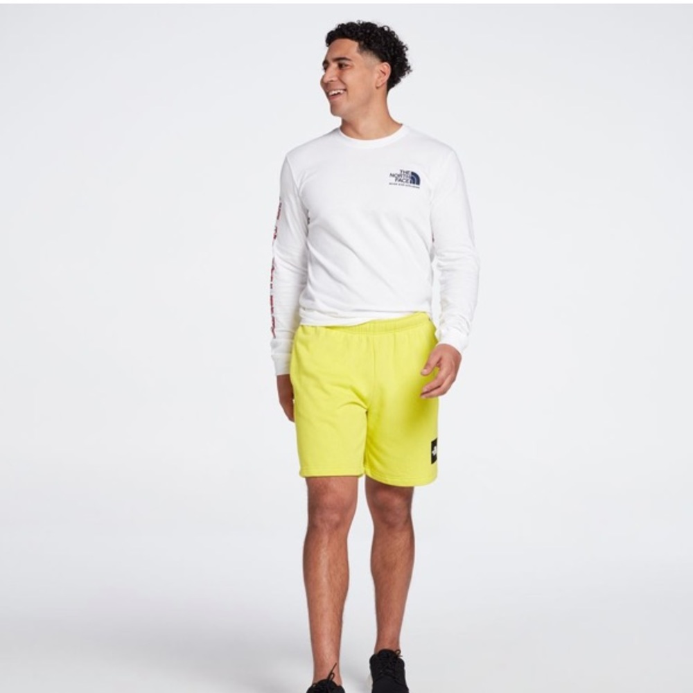 North Face Sweat Shorts Men’s XL Neon Yellow Athleisure Lounge Gym Athletic NWT